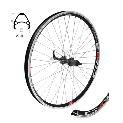 Задна капла CROSSER - X-3 26" 36H с главина с шлици JY F362 QR